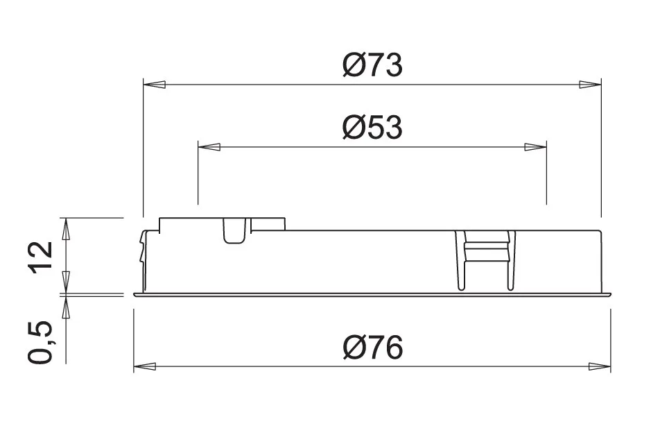 24v 4.5w HOLL LED Under Cabinet Surface Light 2700-4000k - 76mm ø x 12.5mm - Temperature Changing